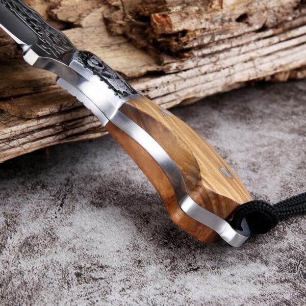 Embossed Carved Mongolian Hunting Knife For Handcraft Handle Meat Knife Tibetan Knife - Image 2