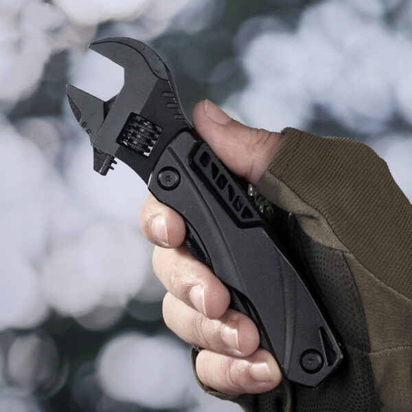 Outdoor Camping Multifunctional Wrench Pliers, Multi-purpose Adjustable Wrench Folding Knife
