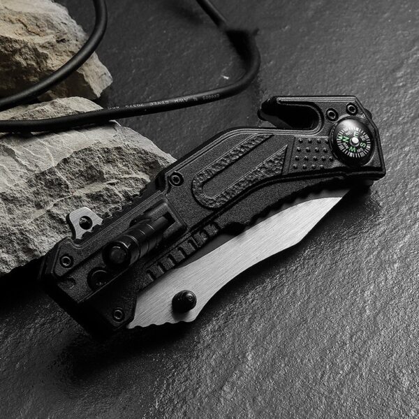 Folding Knife Wilderness Survival Emergency Survival Knife - Image 4