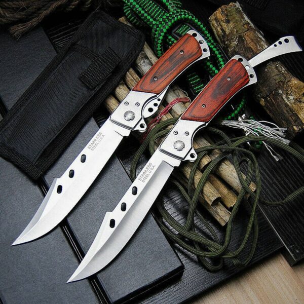 Outdoor Large Folding Knife Camping Fishing Pocket Hunting Knife Survival Tool - Image 8