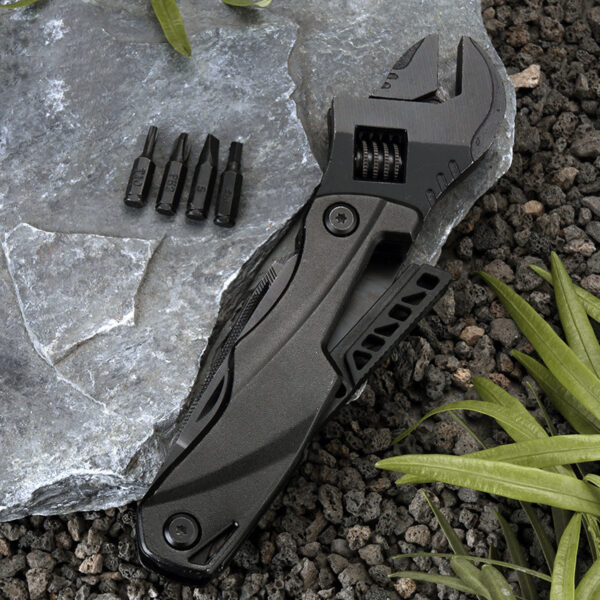 Outdoor Camping Multifunctional Wrench Pliers, Multi-purpose Adjustable Wrench Folding Knife - Image 4