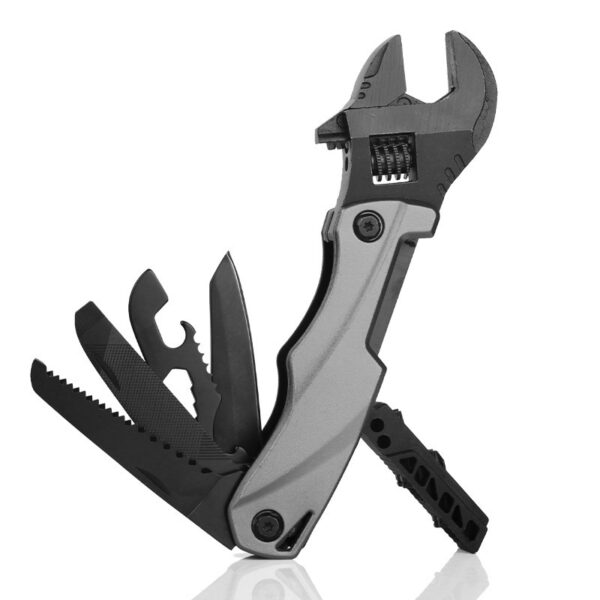Outdoor Camping Multifunctional Wrench Pliers, Multi-purpose Adjustable Wrench Folding Knife - Image 6