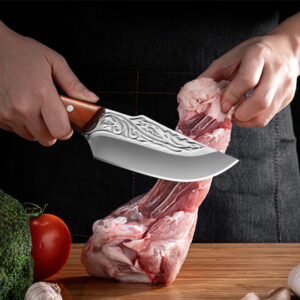 Hammer-shaped Forged Pork Knife Camping Portable Outdoor Straight Knife