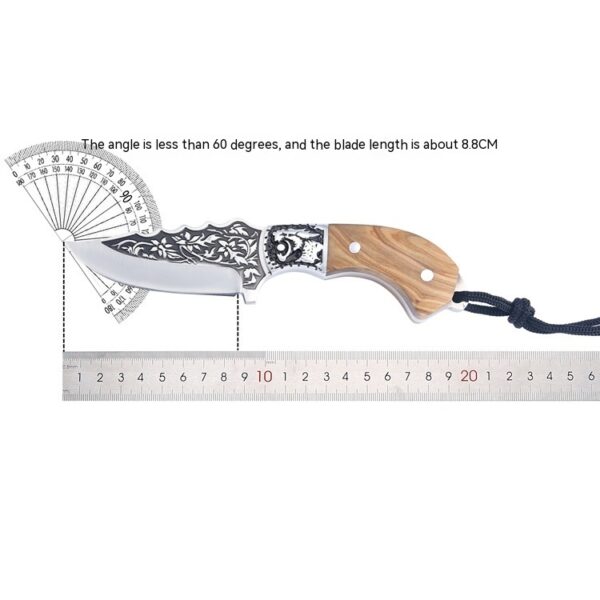 Embossed Carved Mongolian Hunting Knife For Handcraft Handle Meat Knife Tibetan Knife - Image 8