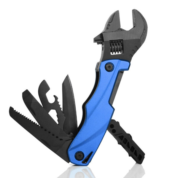 Outdoor Camping Multifunctional Wrench Pliers, Multi-purpose Adjustable Wrench Folding Knife - Image 3