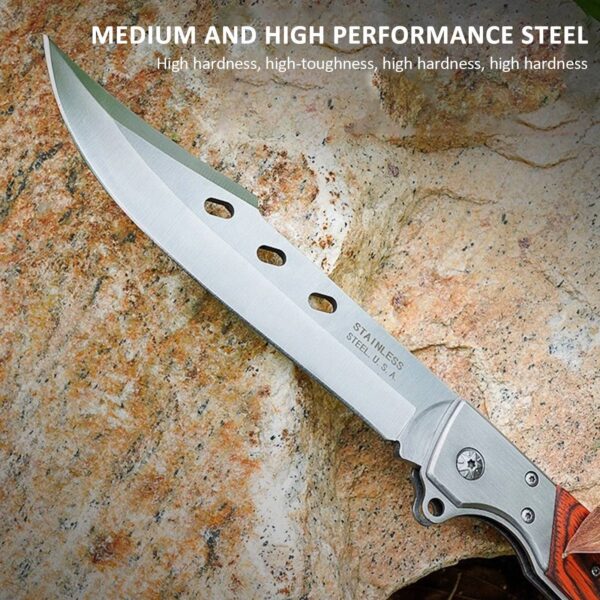 Outdoor Large Folding Knife Camping Fishing Pocket Hunting Knife Survival Tool - Image 6
