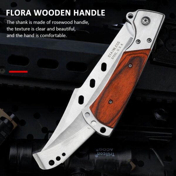 Outdoor Large Folding Knife Camping Fishing Pocket Hunting Knife Survival Tool - Image 2